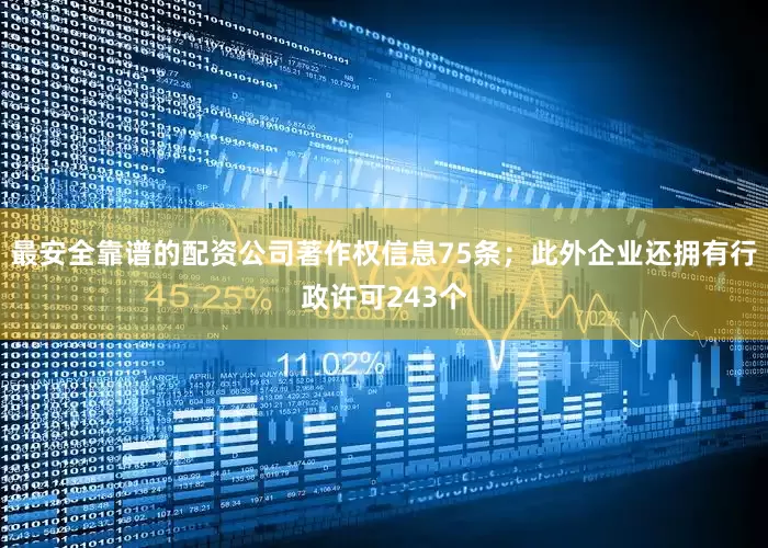 最安全靠谱的配资公司著作权信息75条；此外企业还拥有行政许可243个